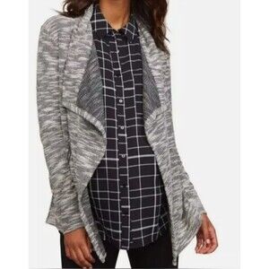 Motherhood Maternity NWT Gray Open Knit Cardigan Sweater Long Sleeve XL